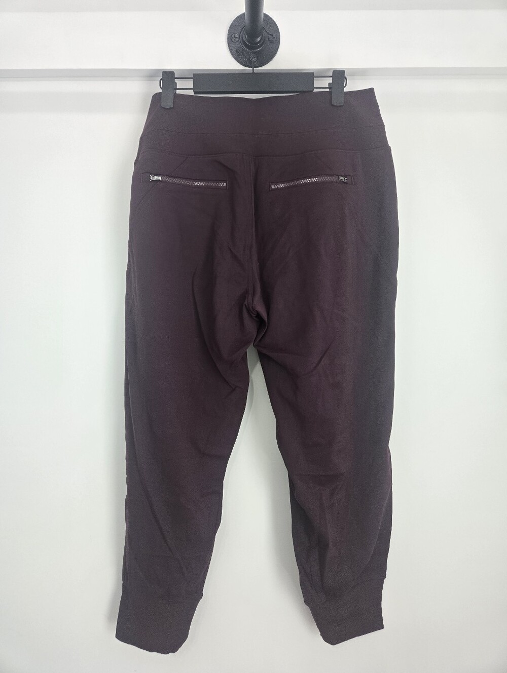 Athleta Venice Jogger Pant Plum Purple Rib Waist Athletic Pants NWT Large PETITE - Picture 4 of 6